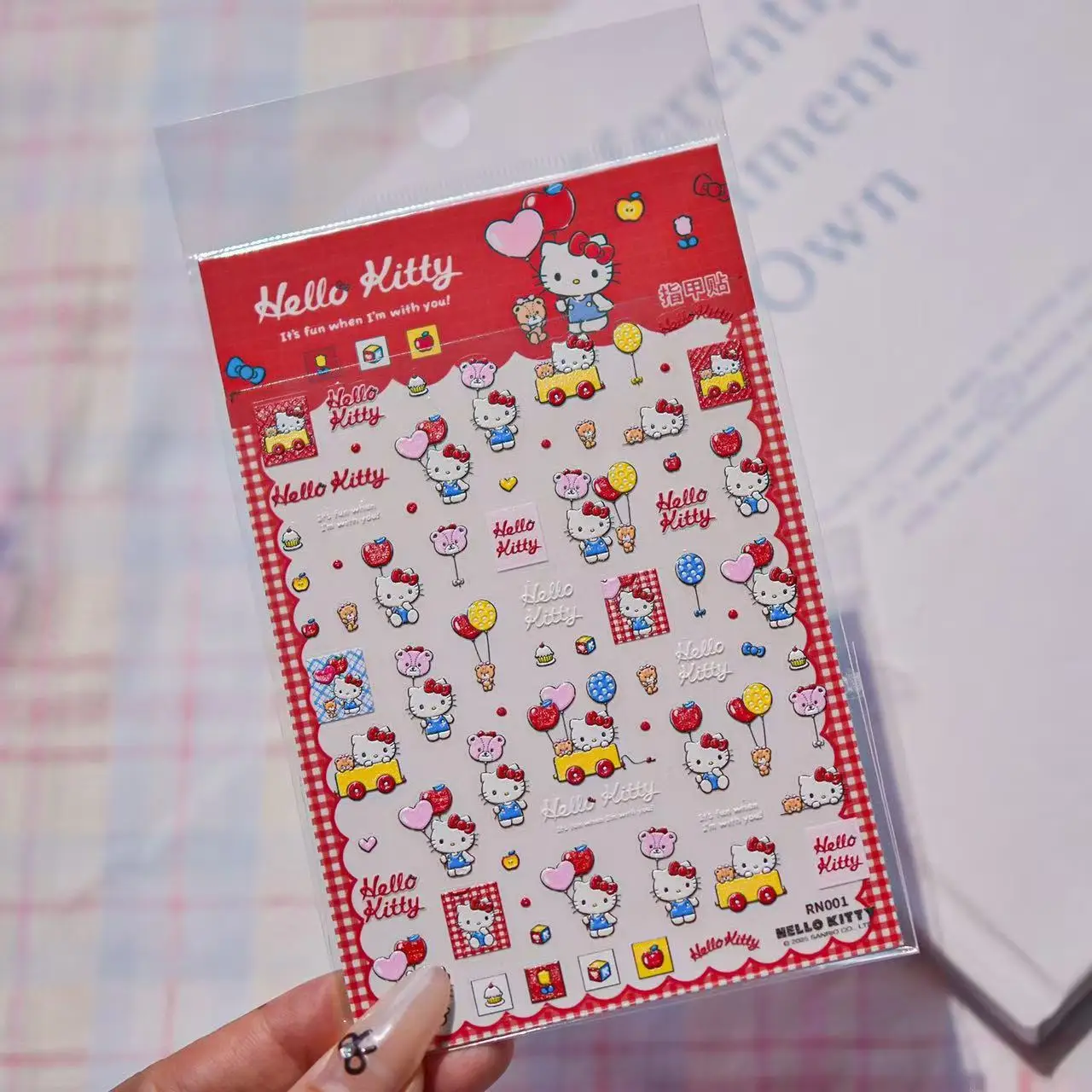 1 قطعة Tomoni الكرتون سانريو ملصقات الأظافر مرحبا كيتي مستلزمات الأظافر الشارات Kawaii KeroKeroKeroppi مسمار ملصقات الزخرفية