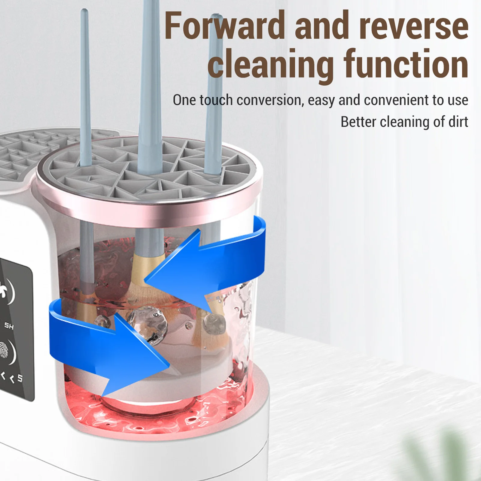 Makeup Brush Cleaner Machine  Cleaning Clear View Detachable Automatic 850RPM Makeup Brush Drying Machine for All Brushes