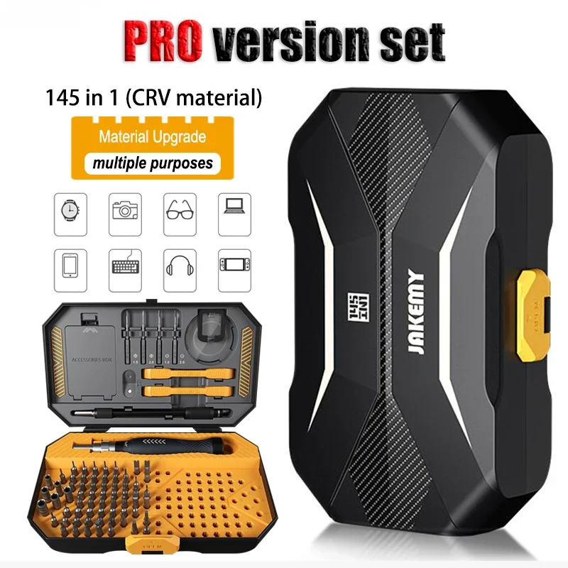 

JM-8183 145-in-1 Precision Screwdriver Set Magnetic CR-V Bits Hex Phillips for iPhone PC Professional Repair Hand Tools