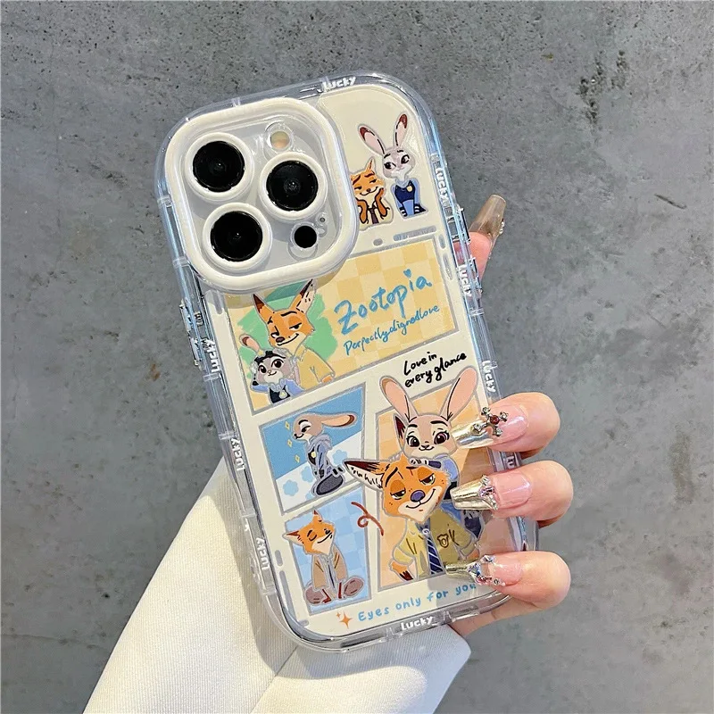 Чехол для телефона Disney Zootopia из ТПУ для iPhone 17, Air 16, 15, 14, 13, 17 Pro Max, защита от падения и столкновений, задняя крышка, противоударный чехол