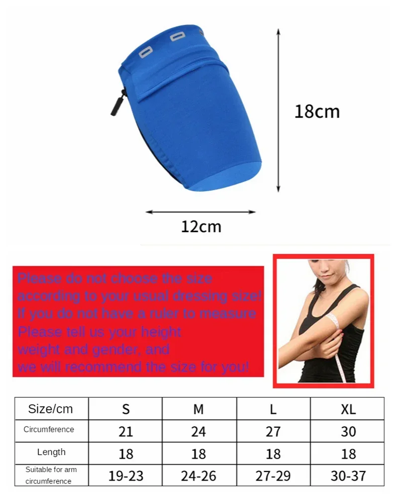 Reflective Running Arm Bag Phone Case Sports Anti-Theft Arm Pouch Men Women Elastic Armbands For Airpods Bag