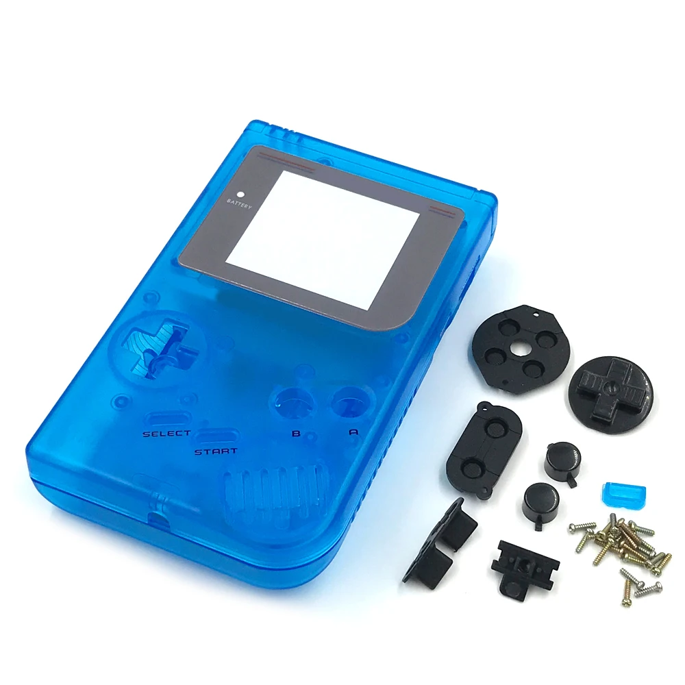 Komplettes Gehäuse für GameBoy Classic GB DMG Konsole mit Knopfschrauben, Gummipads und Ersatzteilen