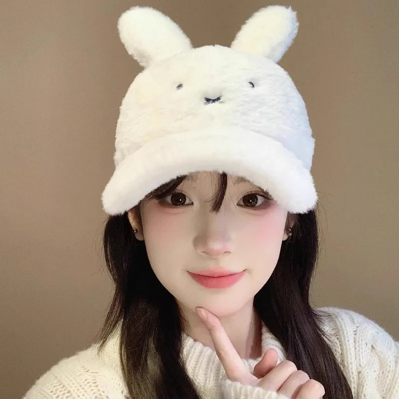 

Hot Cartoon Miffy Series Baseball Cap Creativity Exquisite Cute Autumn and Winter Warm Peaked Cap