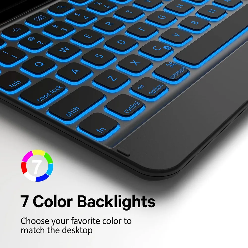 Imagem -03 - Capa Teclado Mágico para Ipad Rotação Dobrável Teclado Backlight Ipad Air Air2 5th 6th Gen 2023 Pro 9.7