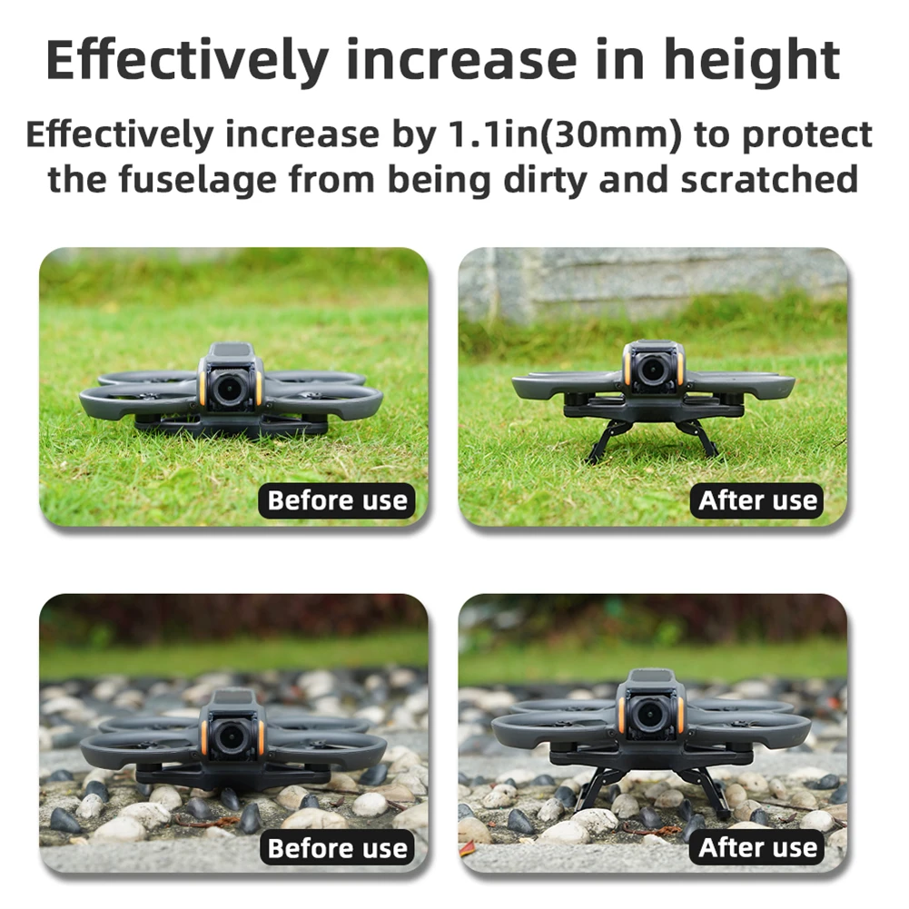 DJI AVATA 2 드론 랜딩 기어, 접이식 브래킷, 경량 드론 액세서리, 거치대 퀵릴리즈 익스텐션 다리