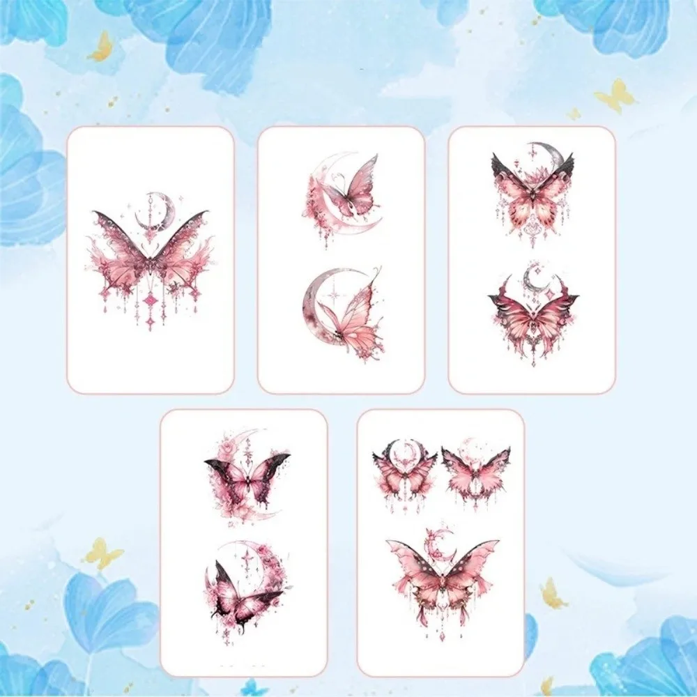 Waterproof Temporary Tattoo Stickers Moon Pattern Long-lasting Butterfly Tattoo Stickers Water-Sprinkling Festival