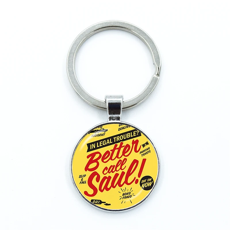 

Better Call Saul TV Show Keychain Glass Dome Cabochon Key Chain Ring Jewelry Men and Women Fashion Accessories Gifts