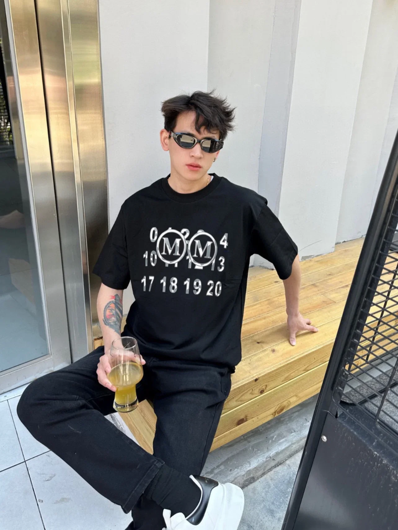 

2025 Summer Belgium Europe Luxury Brand MM T-shirt Men's and Women's Fashion Cotton Loose Casual Round Neck Short Sleeve Tee