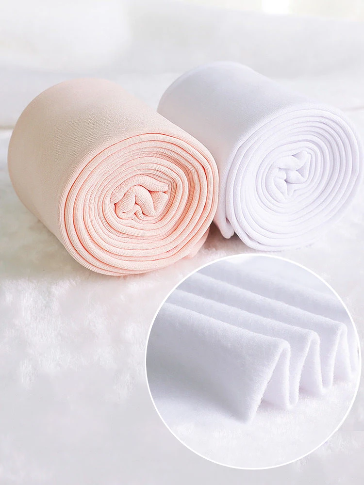 Girls Ballet Dance Tights Fall Winter Thermal Fleece Lined White Kids Dance Leggings Thickened Practice Pantyhose
