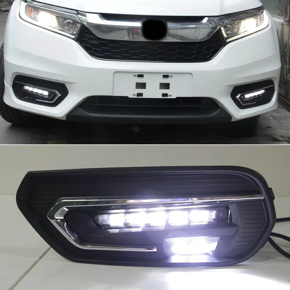 For Honda Avancier 2016-2019 Original factory Front fog lights Assembly LED Daytime running lights URV Daily running lights