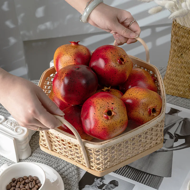 Simulation Pomegranate Artificial Fruits Model Fruit Shop Display Sample Kitchen Ornaments Photography Props DIY Party Home Deco