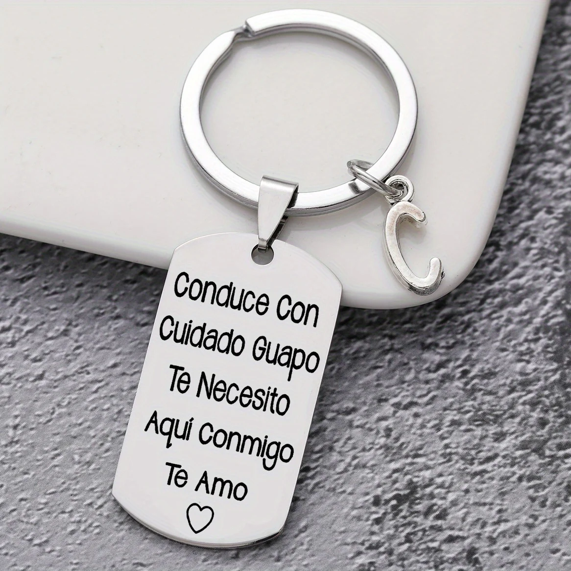 1PC Stainless Steel Keychain Gift for My Man To My Husband Valentine‘s Day Boyfriend‘s Gift’