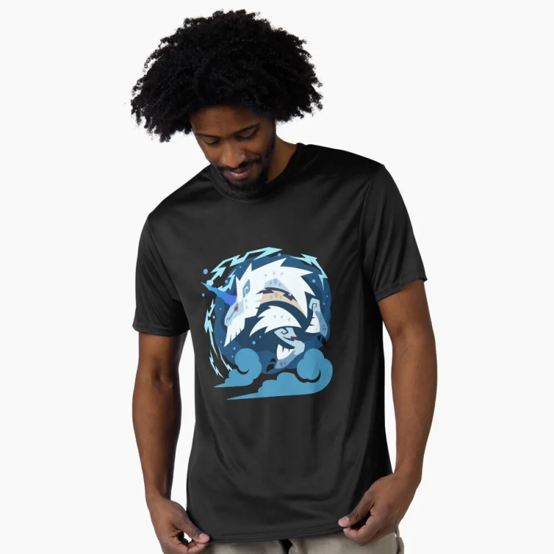

Kirin 0412 Monster hunter world MHW Gift T-Shirt for gamer 100% cotton printed tee Short Sleeve Graphic clothes All size tops
