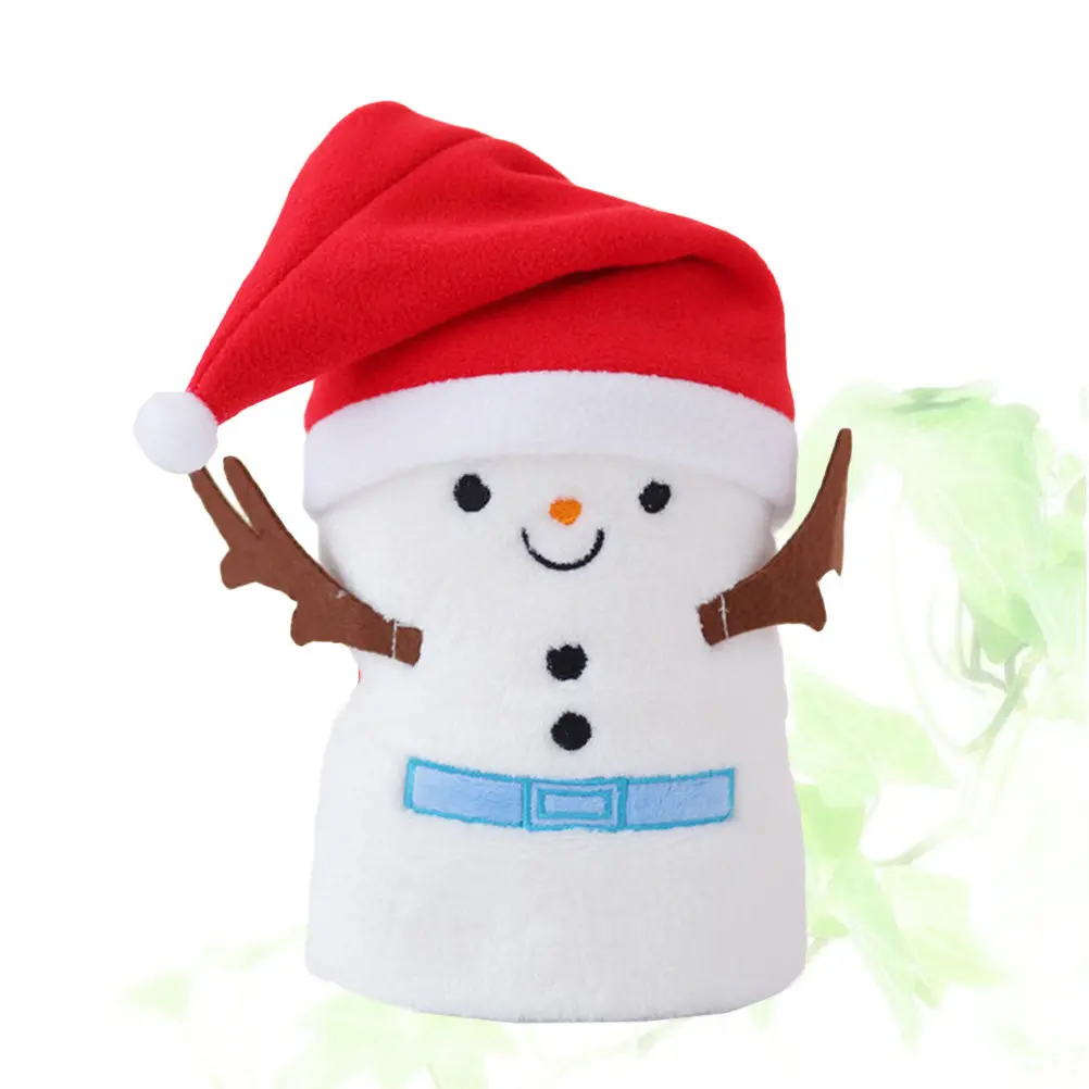 Snowman Hat and Flannel Blanket Set Lightweight Soft Cozy Throw for Sofa TV Sleeping Pets Easy Care All Season