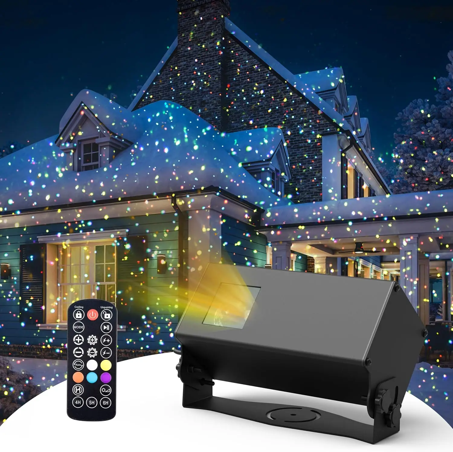 Outdoor Laser Lights Projector, 5 Color Motion Firefly Lights Star Show Projection Light, Christmas Projector Light with Remote