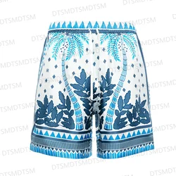 2024 New Summer Palm Tree AMIRIRA  Luxury Brand Drawstring Street Shorts Casual VacationBeach DailyLife Kids/Adullt Pants