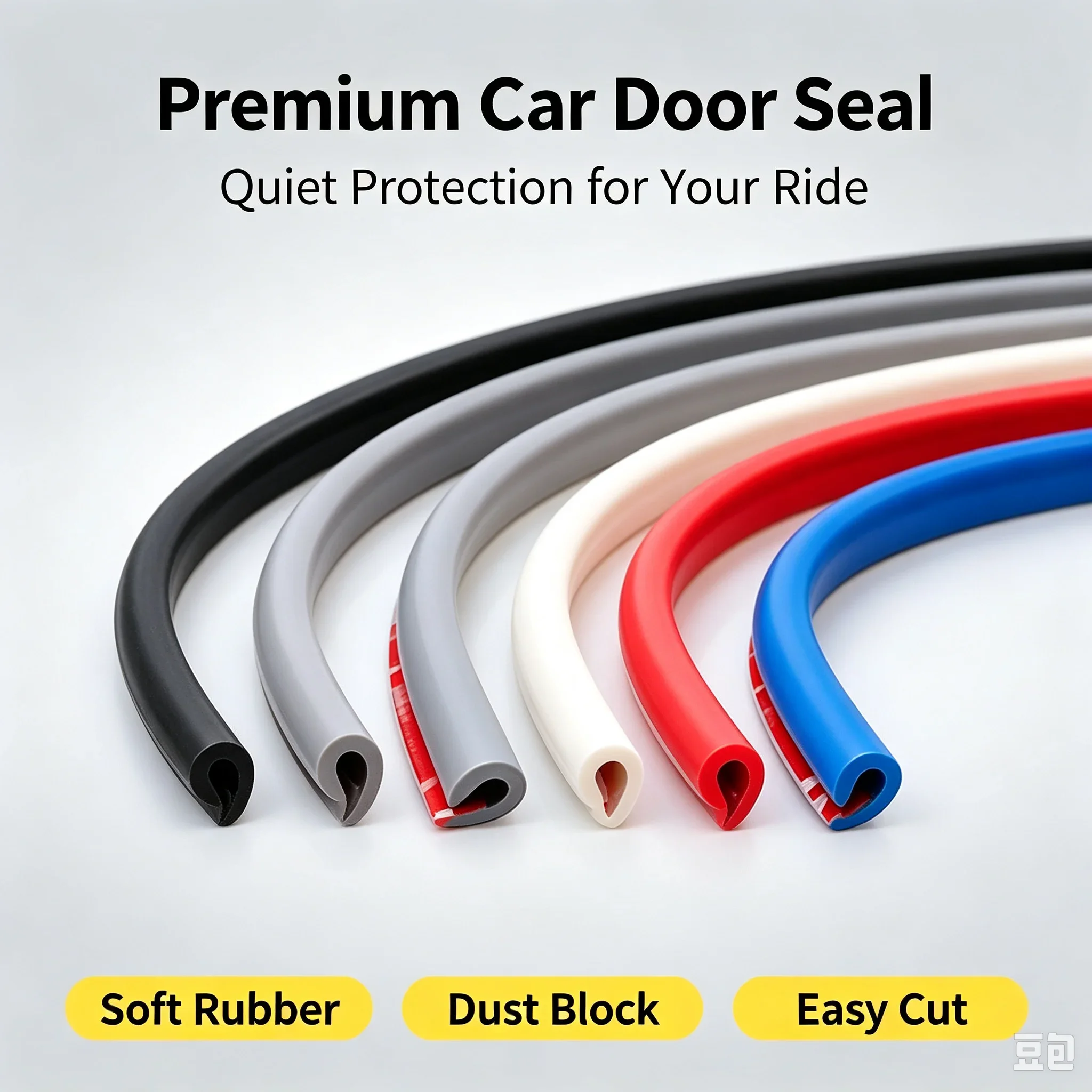 Rubber Car Door Edge Guards Universal Styling Moulding Trim Anti‑Scratch Protector Strip