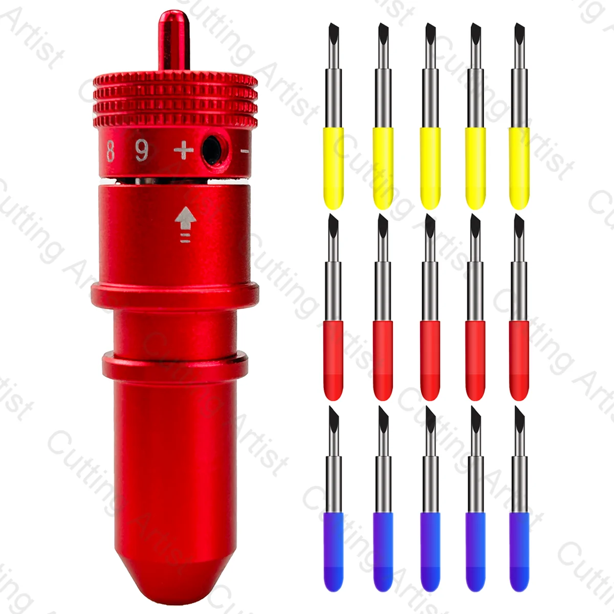 

15pcs 30 45 60 Degree Blade and 1pc Holder for Sunshine Cutting Plotter Rose Red Housing