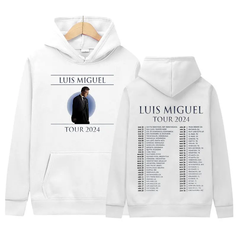 Singer Luis Miguel Tour 2024 New Print Hoodie Men\'s Hip Hop Retro Pullover sweatshirt Casual Fashion clothing Oversized Hoodies