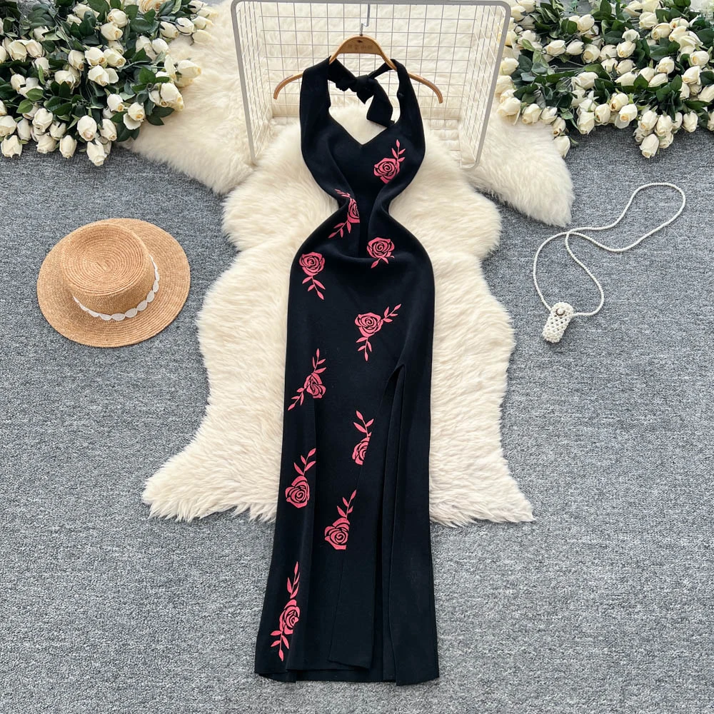 

Chic Sexy print Slip Dress Fairy Casual pencil dress Summer Beach Vacation Vestidos Women Sundress