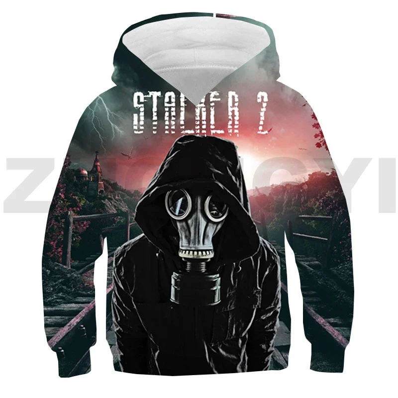 

Game Stalker 2 Heart of Gun Pullover Kids S.T.A.L.K.E.R. 2 Hoodie Men Oversized Streetwear Children Anime Sweatshirt Harajuku