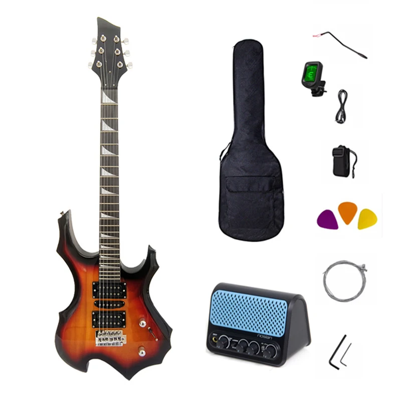 Factory High Quality Professional Performance OEM Wood Material Two Pickup Five Speed Stitch Electric Guitar R-170