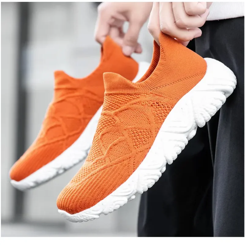 Lightweight Comfortable Shoes for Men Summer Sneakers Casual Socks Shoes Black Driving Shoes Male Zapatillas احذية رياضة رجالي