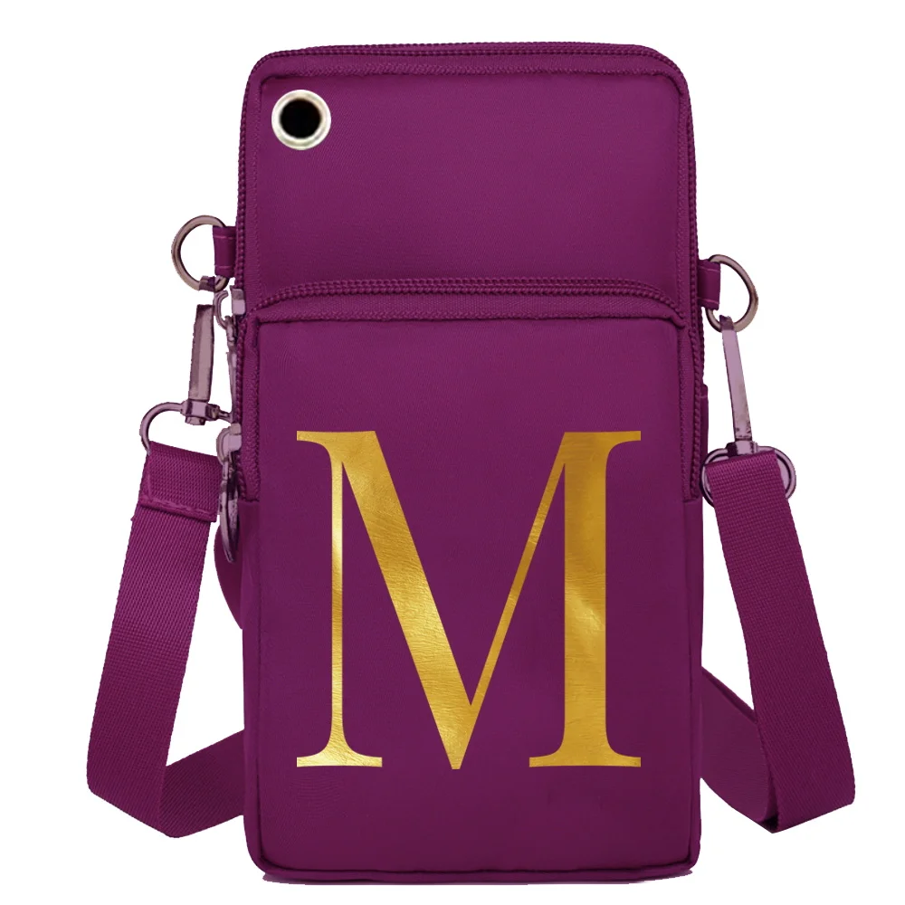 Universal Mobile Phone Case Bags Purse Pouch Shoulder Sport Arm Pack for Samsung IPhone Huawei P30 P40 Mate 26 Letter Series
