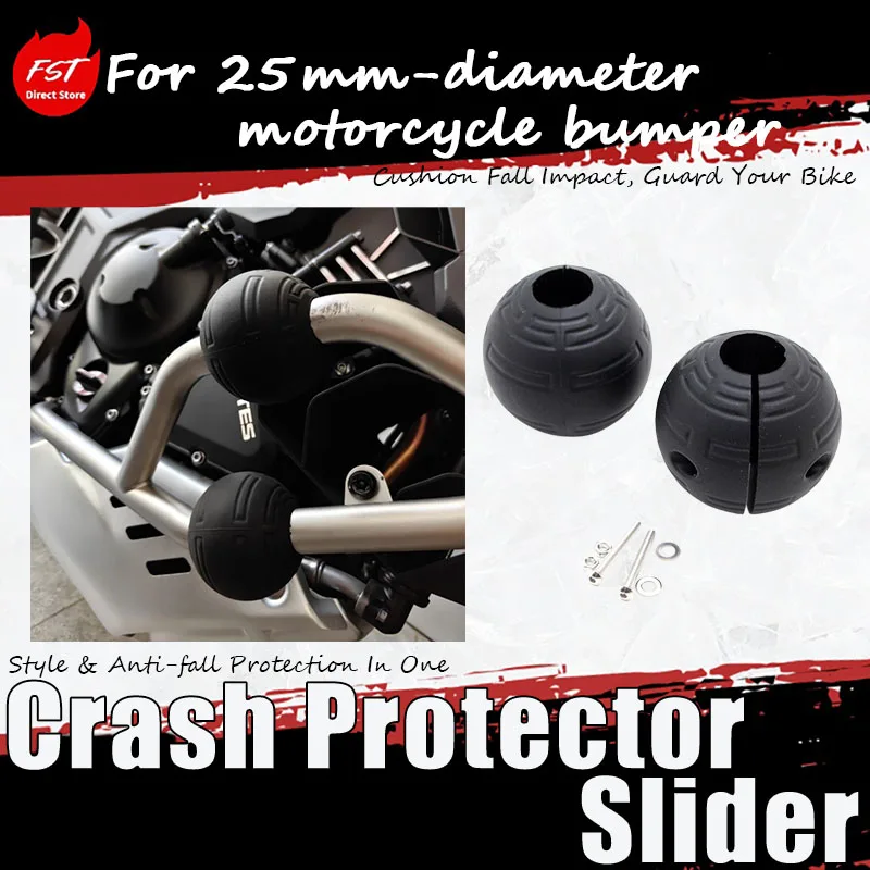 25mm diameter universal motorcycle bumper - anti-collision ball protection bumper - rubber anti-drop ball buffer ball