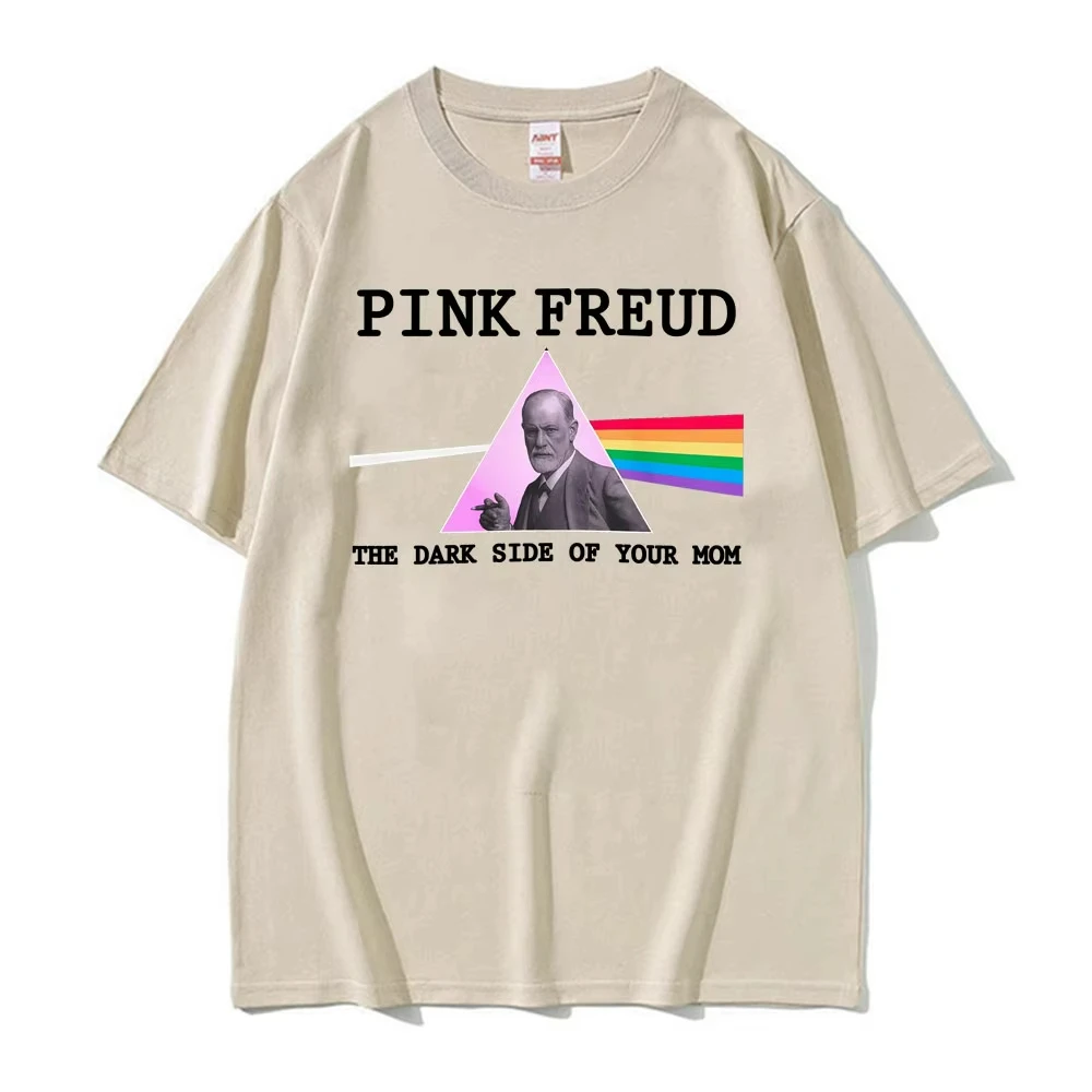 Funny Pink Freud The Dark Side of Your Mom Parody T Shirt Men Women Fashion Retro Short Sleeve T-shirts Oversized Cotton T-shirt