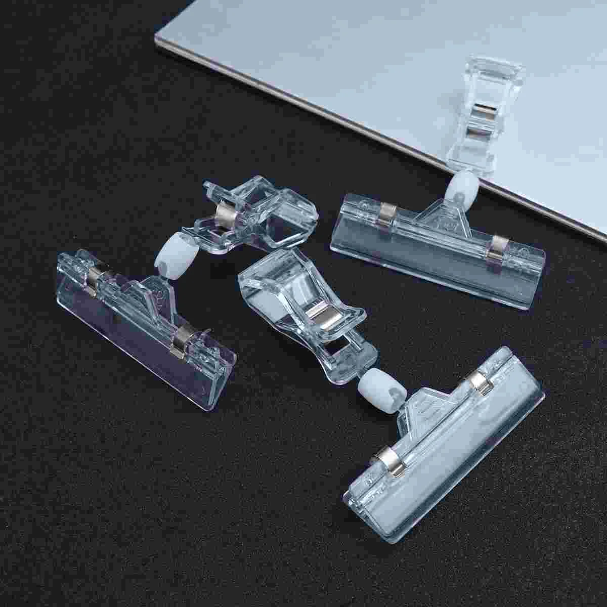 10 шт., пластиковые прозрачные зажимы для бирок