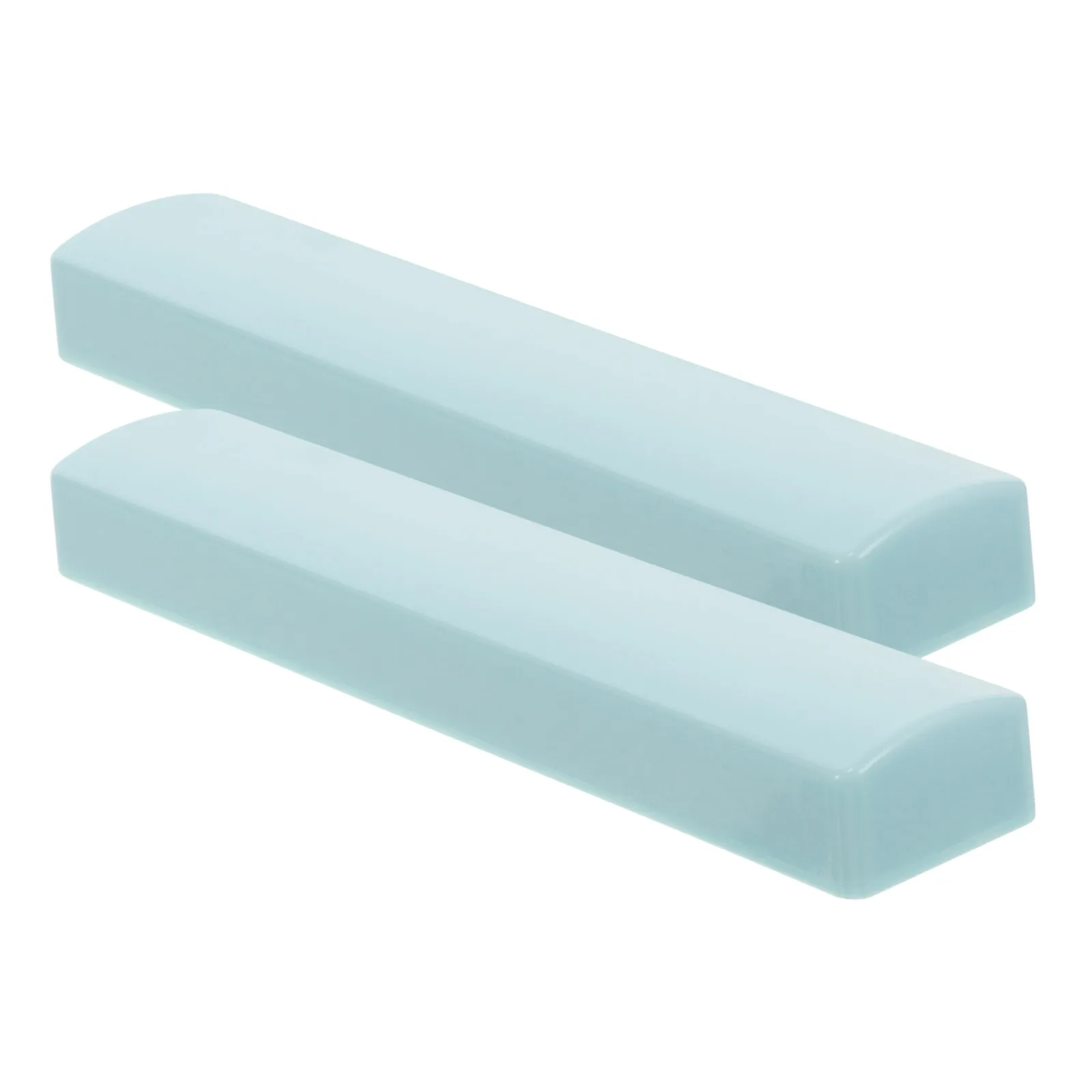 

2Pcs Blue Simulated Jade Paperweight Durable PP Calligraphy Practice Pressing Tool Study Decor Art Supplies