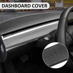 Carbon Fiber For Tesla Model 3 Y 2017-2022 Accessories Car Center Console Co-pilot Dashboard Door Panel Trim
