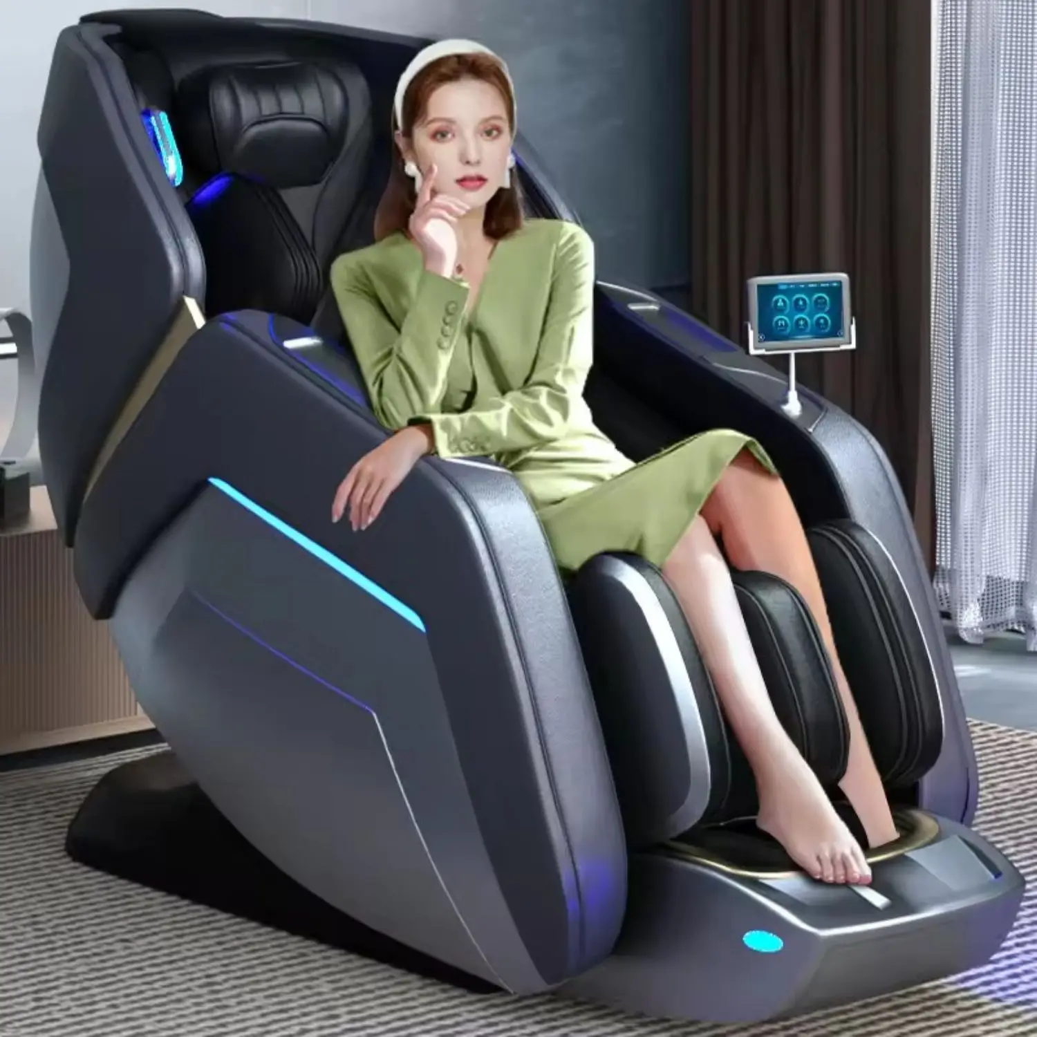 massage chair 4d zero gravity Recliner Luxury Foot Spa Full Body Zero Gravity Air Pressure AI Voice Health Detection chair