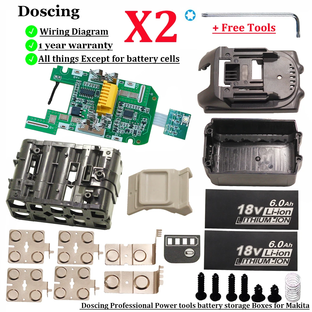 Dozowanie obudowa z tworzywa sztucznego zagnieżdżenie pojedyncza komórka ochrona wykrywanie płyta ochronna PCB dla Makita 18v bateria BL1840 BL1850 BL1830
