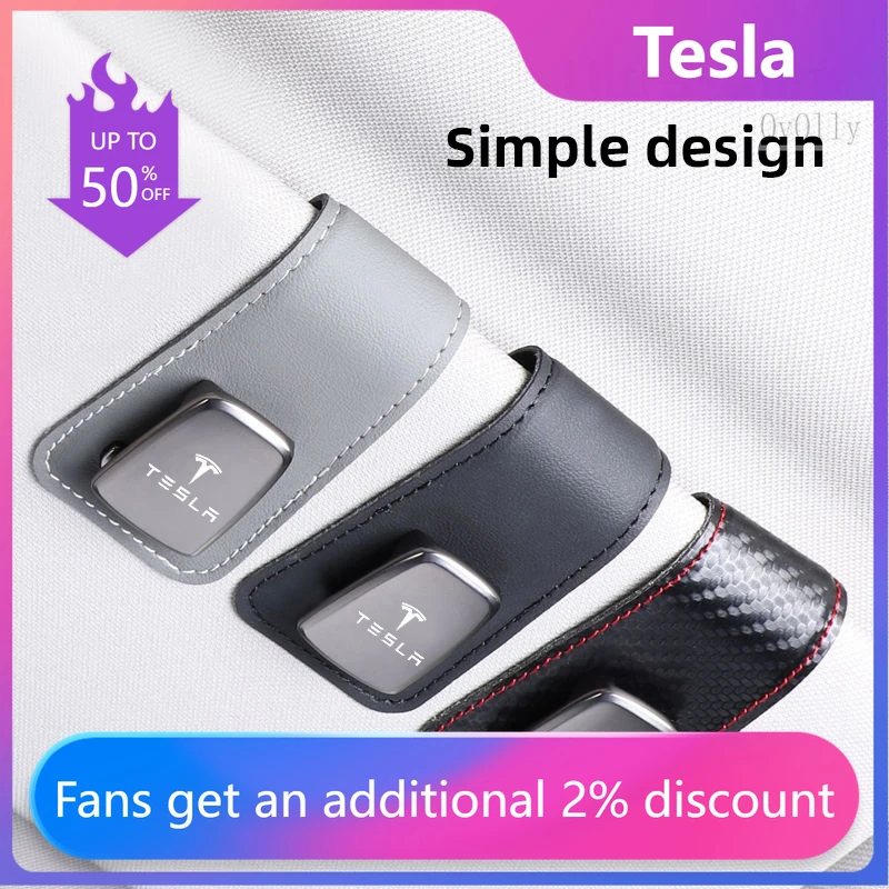 

Car Interior Sun Visor Sunglasses Clip Eyeglasses Holder For Tesla SpaceX Model 3 Y S X Cybertruck Juguete Roadster Coil Bonina