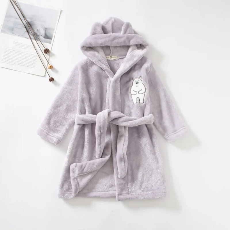 Accappatoio per bambini per ragazze abbigliamento per bambini ragazza flanella accappatoio vestiti ragazzi Cartoon Night Robe bambini pigiama per