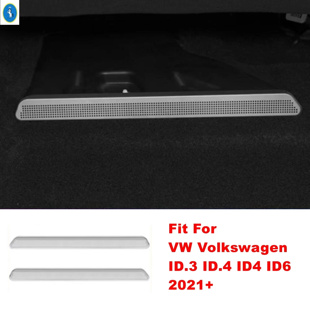 

2PCS Car Seat Under Floor Air AC Vent Outlet Grille Dust Cover For VW Volkswagen ID.3 ID.4 ID4 ID6 2021 - 2024 Metal Accessories