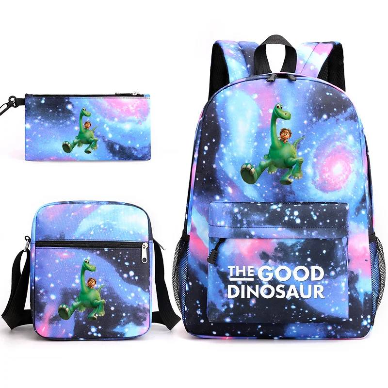 

3pcs Disney The Good Dinosaur Bookbag Kids Backpack Student Boys Girls School bags Shoulder Bag Set Daily Backpacks Mochilas