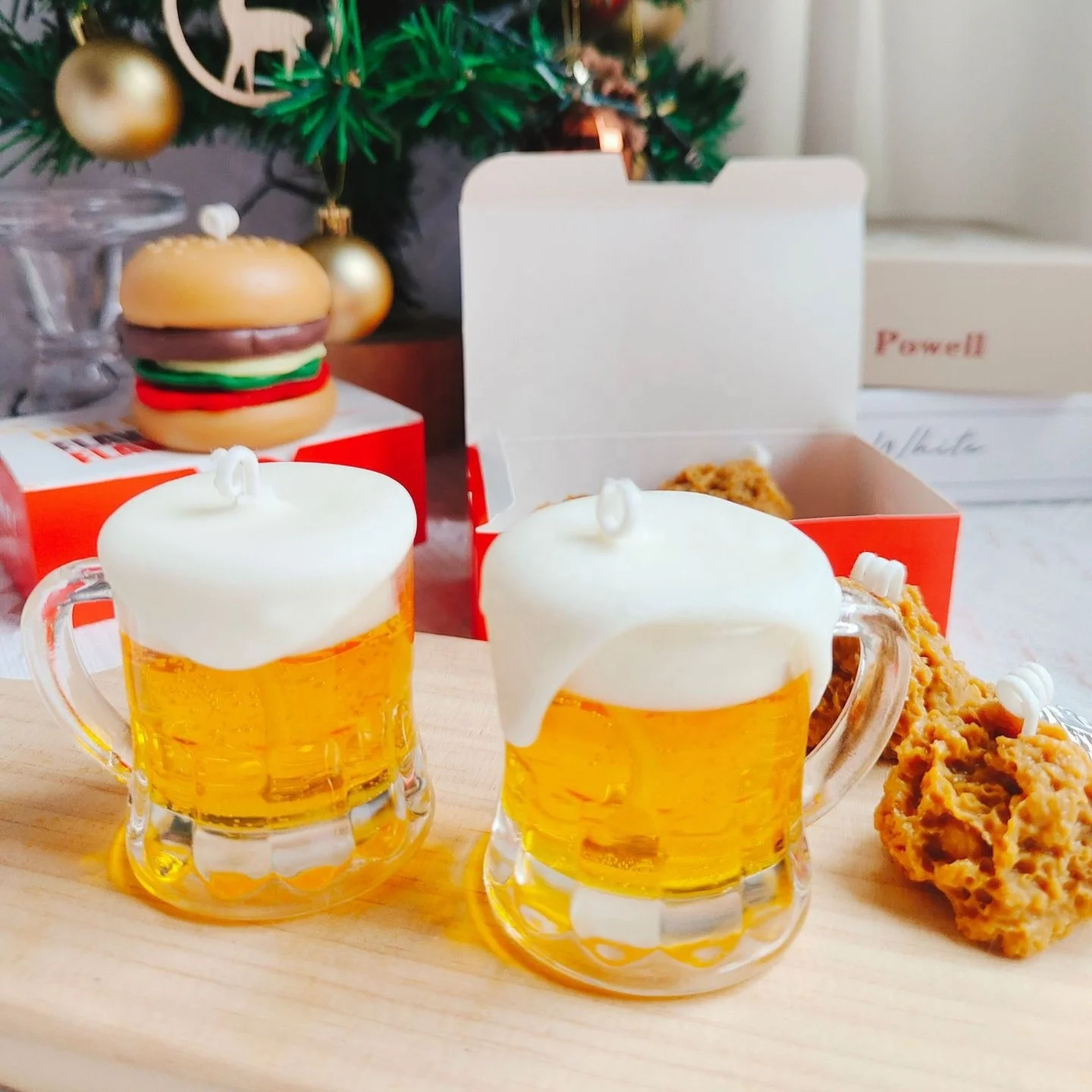 Chicken Beer Burger Scented Candle Food Simulation Home Decoration Soy Wax Scented Candles