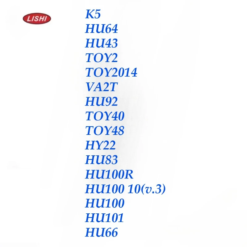 

1PCS Lishi 2-in-1 HU66 HU100 HON66 HU100R HU92 HY22 TOY2 TOY48 HU101 HU162T-8 lishi Pick Door opening tool ganzua Vehicle Kit