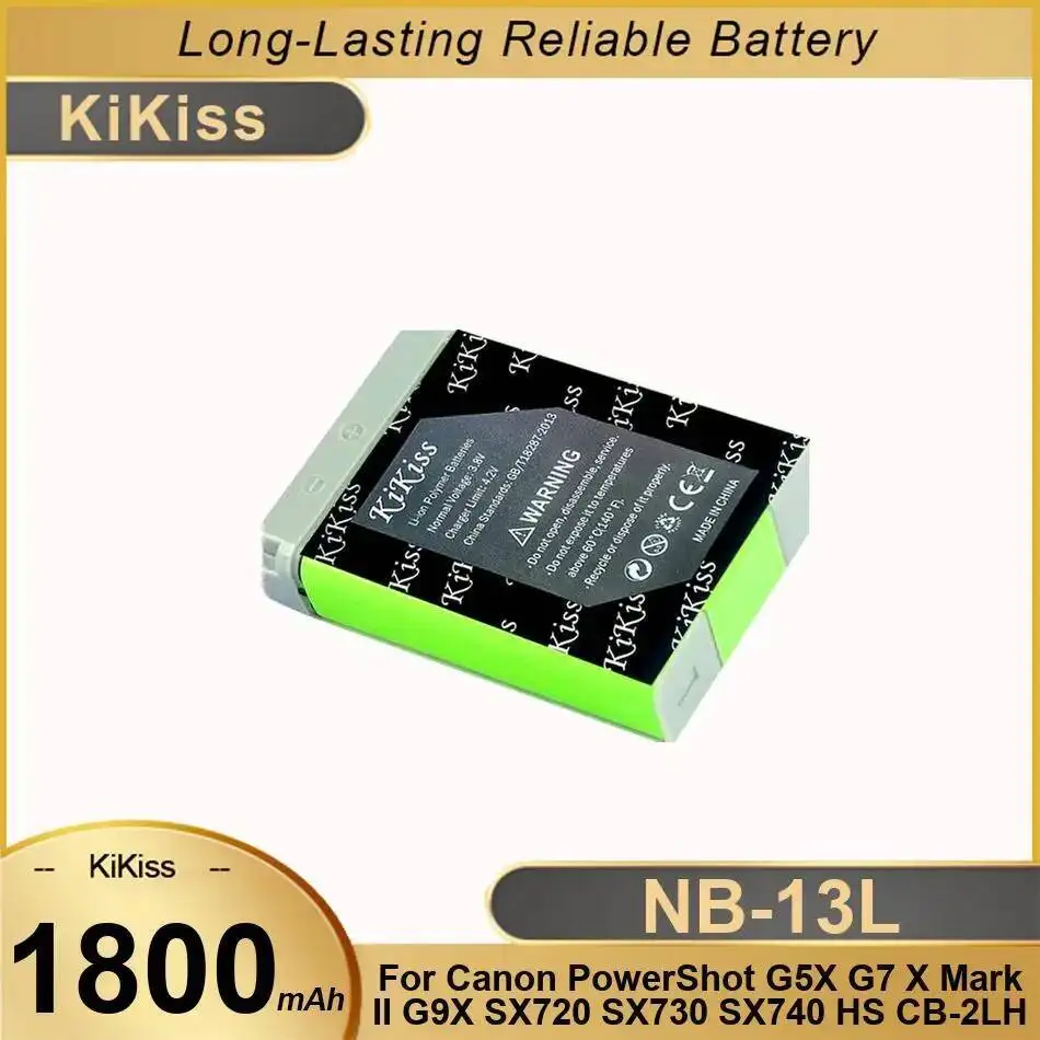 

Для Canon Powershot G5X G7 X Mark II G9X SX720 SX730 SX740 HS CB-2LH NB-13L 1800 мАч аккумулятор для камеры экологически чистый