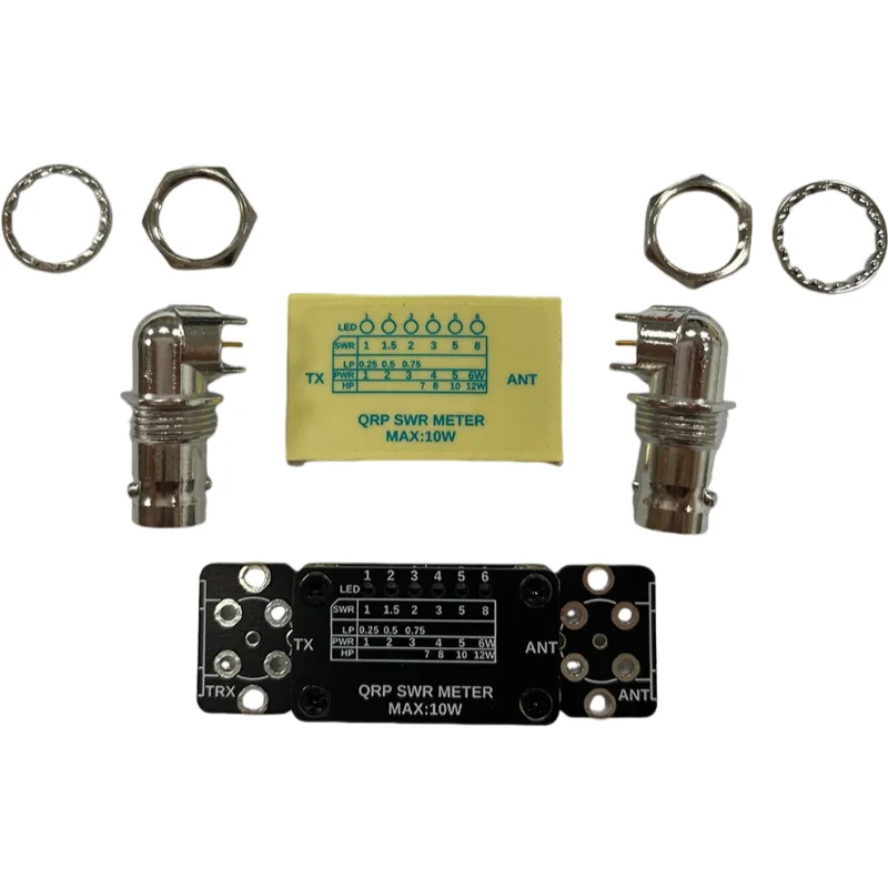 QRP SWR Meter 1-50MHz QRP SWR Meter Kit 10W Removable BNC Pad Design