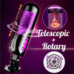 Male Masturbator Electric Piston Heating Automatic Vibrator 10 Kind Rotation Telescopic Smart Voice Masturbators Sex Toy for Men