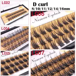 3D Individual Eyelashes Fluffy Natural Segmented Eyelashes Bundles Dramatic Lashes Soft False Eyelashes Extension Makeup Tools