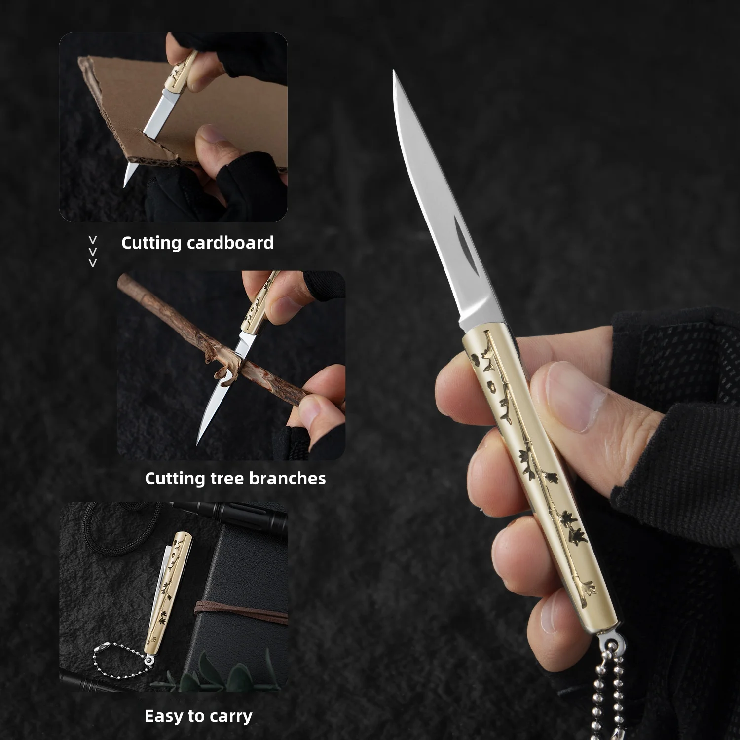 Outdoor Folding Knife Stainless Steel Keychain Small Knife Portable Mini Folding Knife Portable Folding Pendant Small Knife