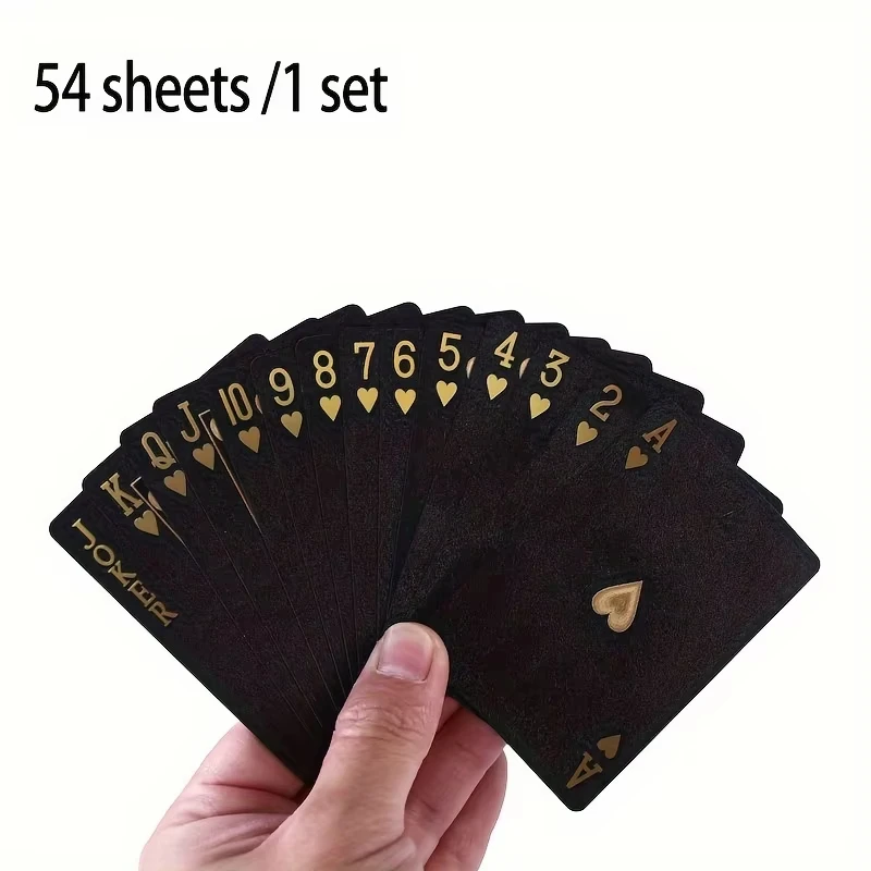 Color Black Gold Playing Card Game Card Group Waterproof Poker Suit Magic Dmagic Package Board Game Gift Collection image 6