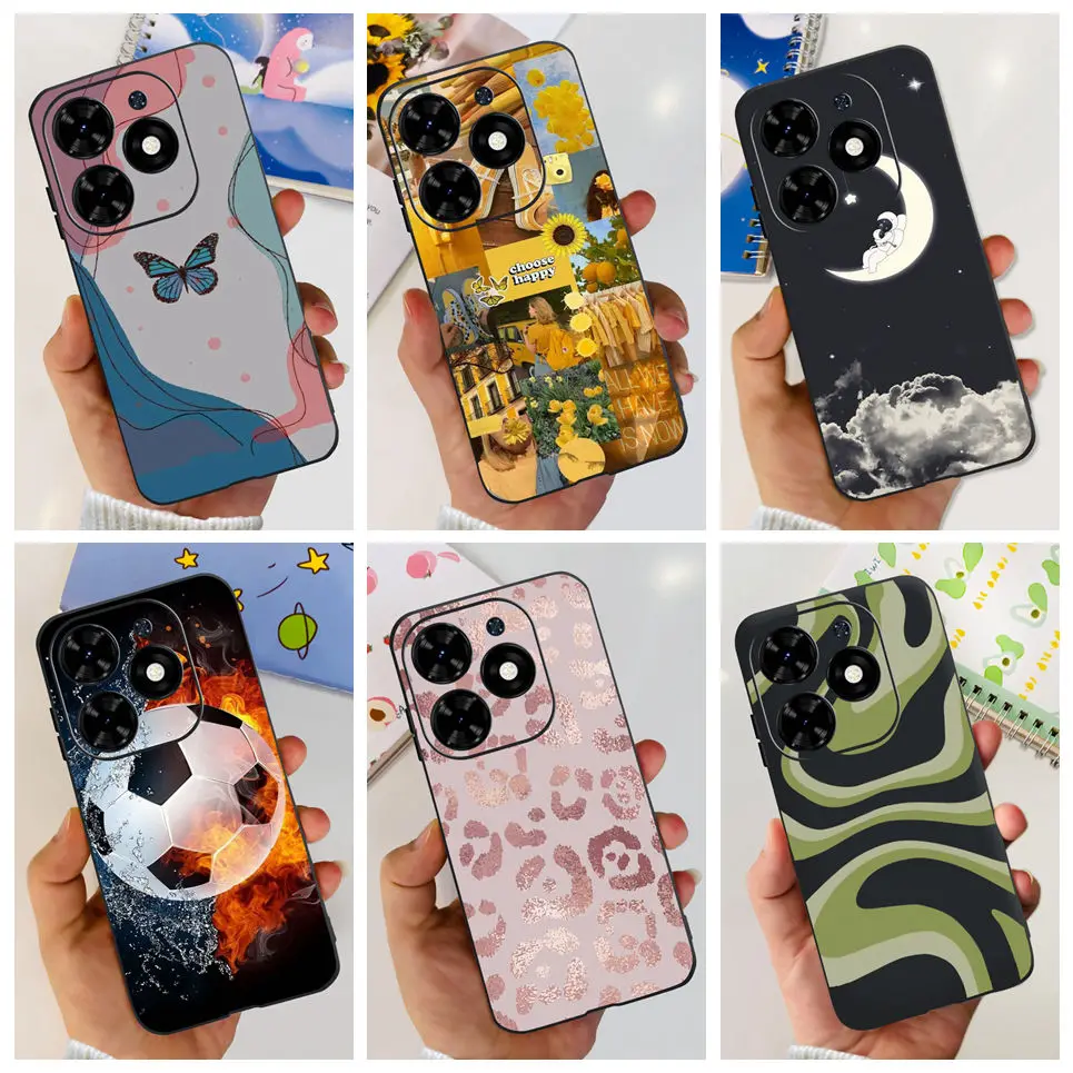 Coque Funda For Tecno Spark GO 2024 New Fashion Back Cover Colorful Painting Print Phone Cases On SparkGO 2024 Soft TPU Silicone