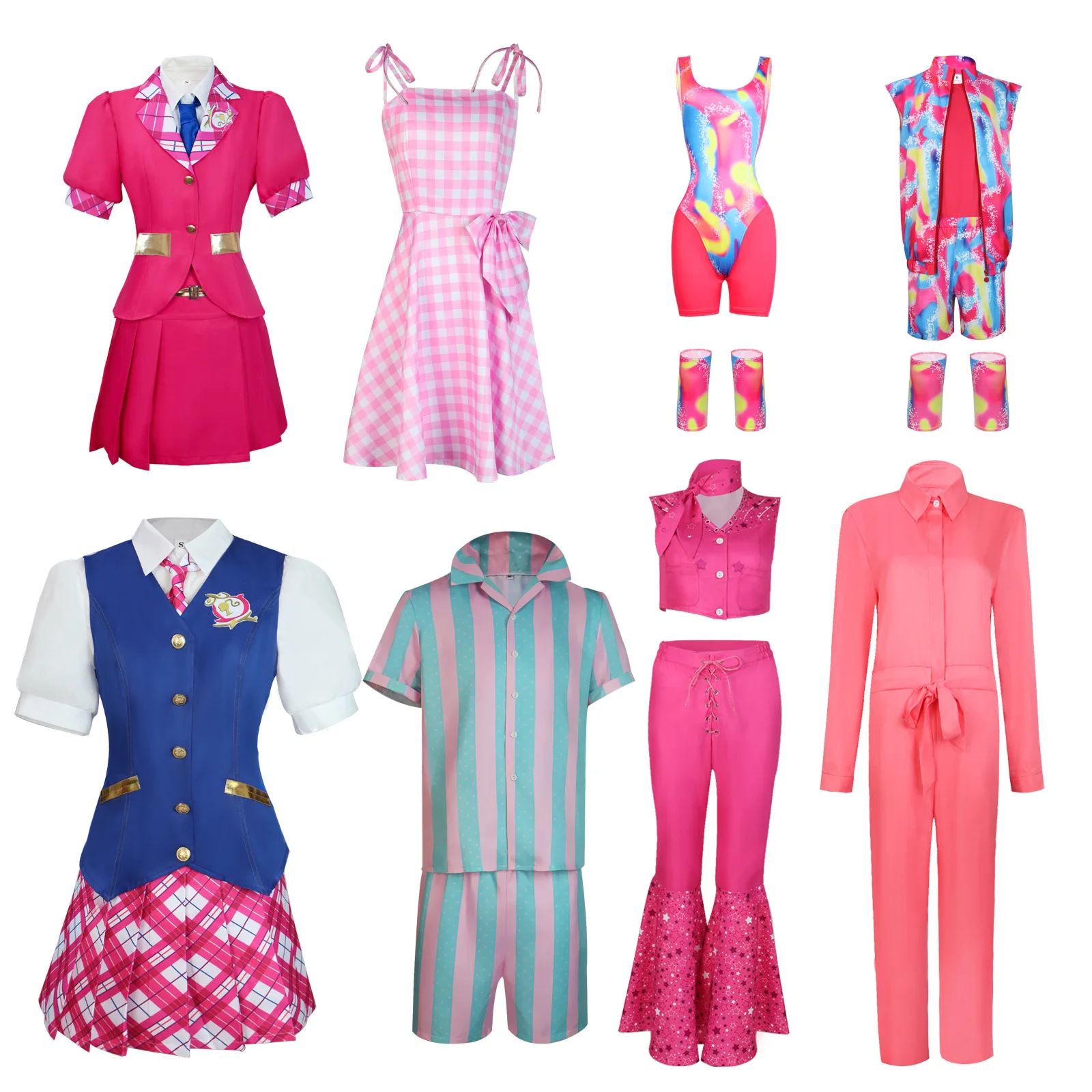 Barbie-Kostüm für den Live-Action-Film Barbie-Kleid und enge Hosen Cosplay-Outfit