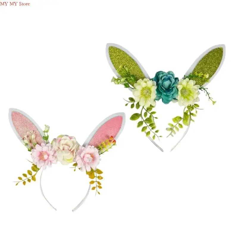 N1He Fantasy Role Play Headpiece Two Design Role Hare Ears verstelbaar Halloween Christmas Accessoire